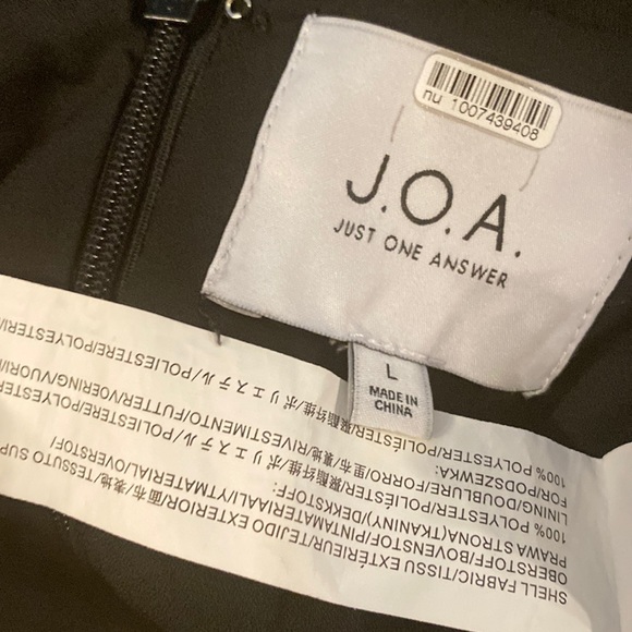 FREE PEOPLE / J.O.A. - sheer floral ties jumpsuit w top/shorts lining, zip - L - Picture 6 of 16